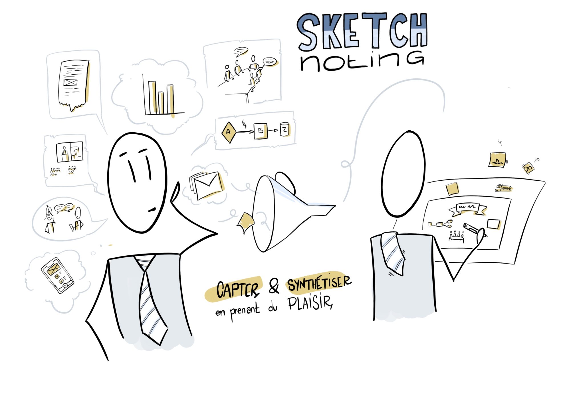Participants en formation sketchnoting animée par Insuffle Académie